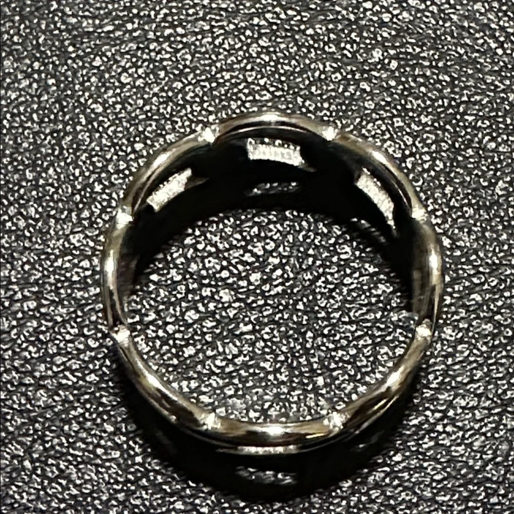 Silver-Tone Urban Style Chain Link Stainless Steel Ring